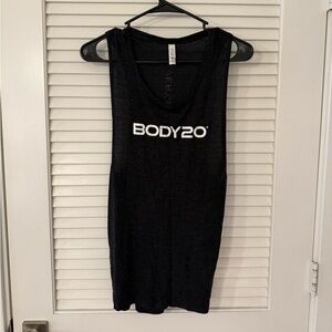 Body 20 soft heather grey muscle tank new
